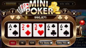 Mini poker Hit club là game gì?